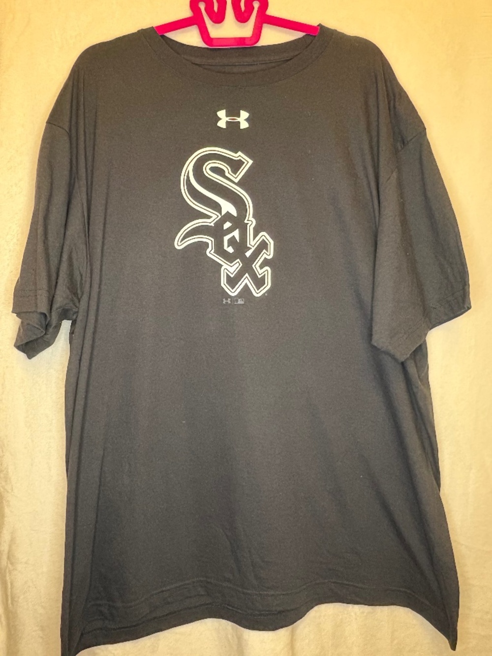Under Armour Chicago White Sox T-Shirt 2XL MLB Graphic Tee Black Loose Fit